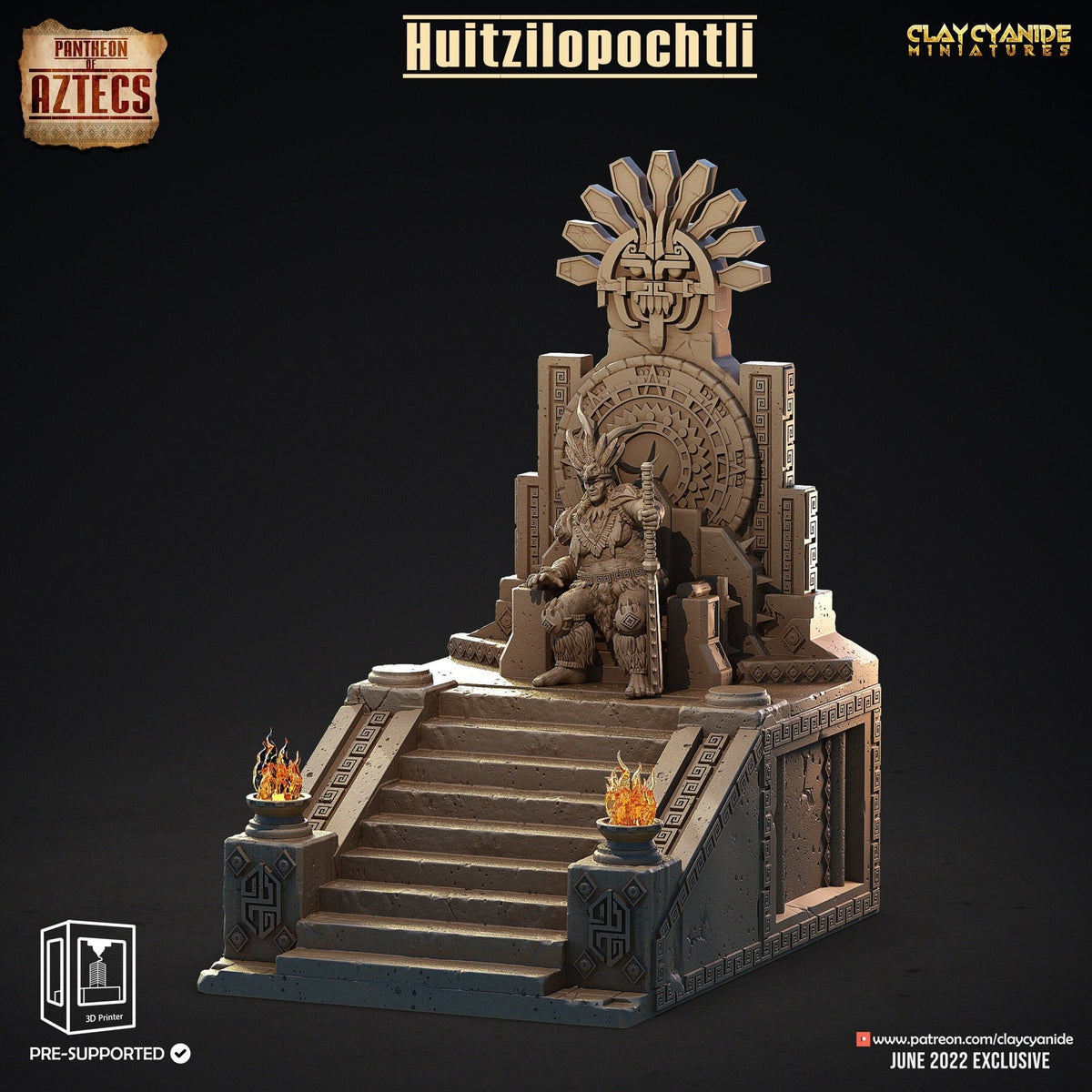 Huitzilopochtli - Pantheon of the Aztecs - Clay Cyanide - Sigmarite Boutique