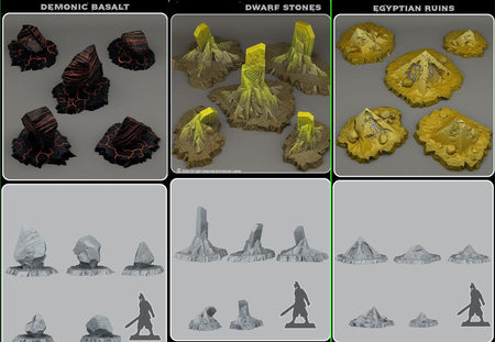 Fantastic Rocks - 3D printed solid resin scatter terrain