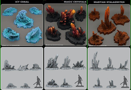 Fantastic Rocks - 3D printed solid resin scatter terrain