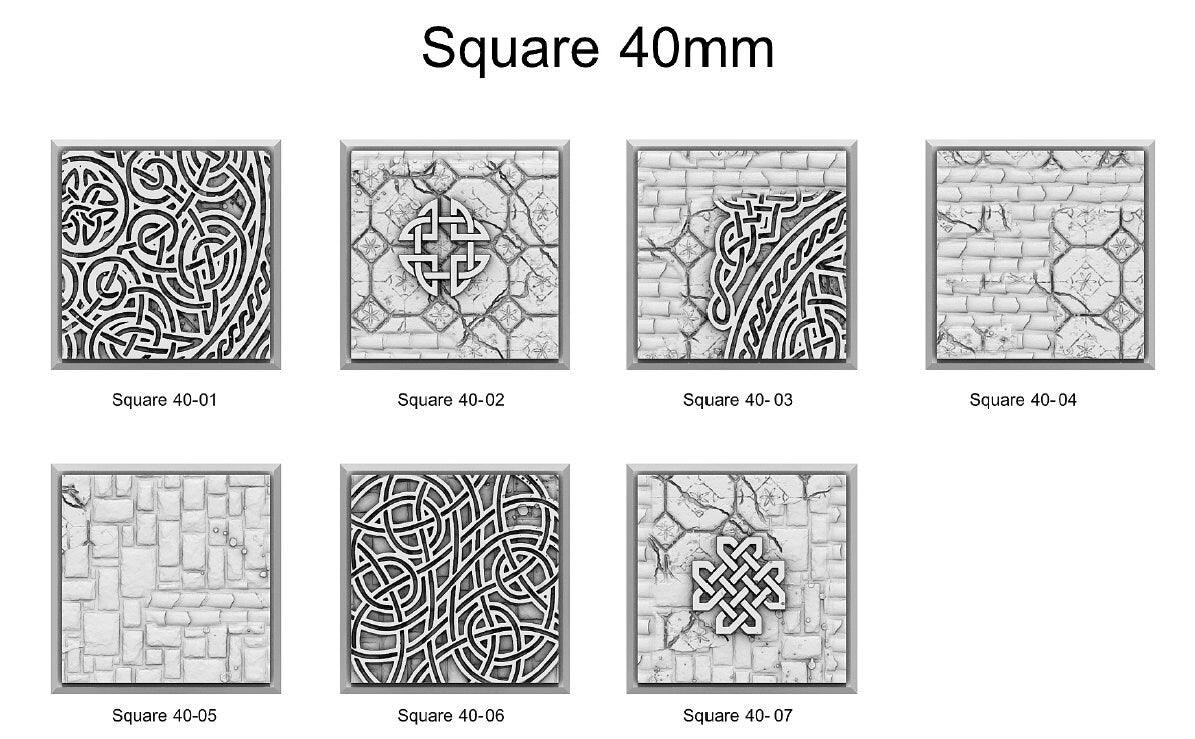 Resin Bases - Dwarf - Square