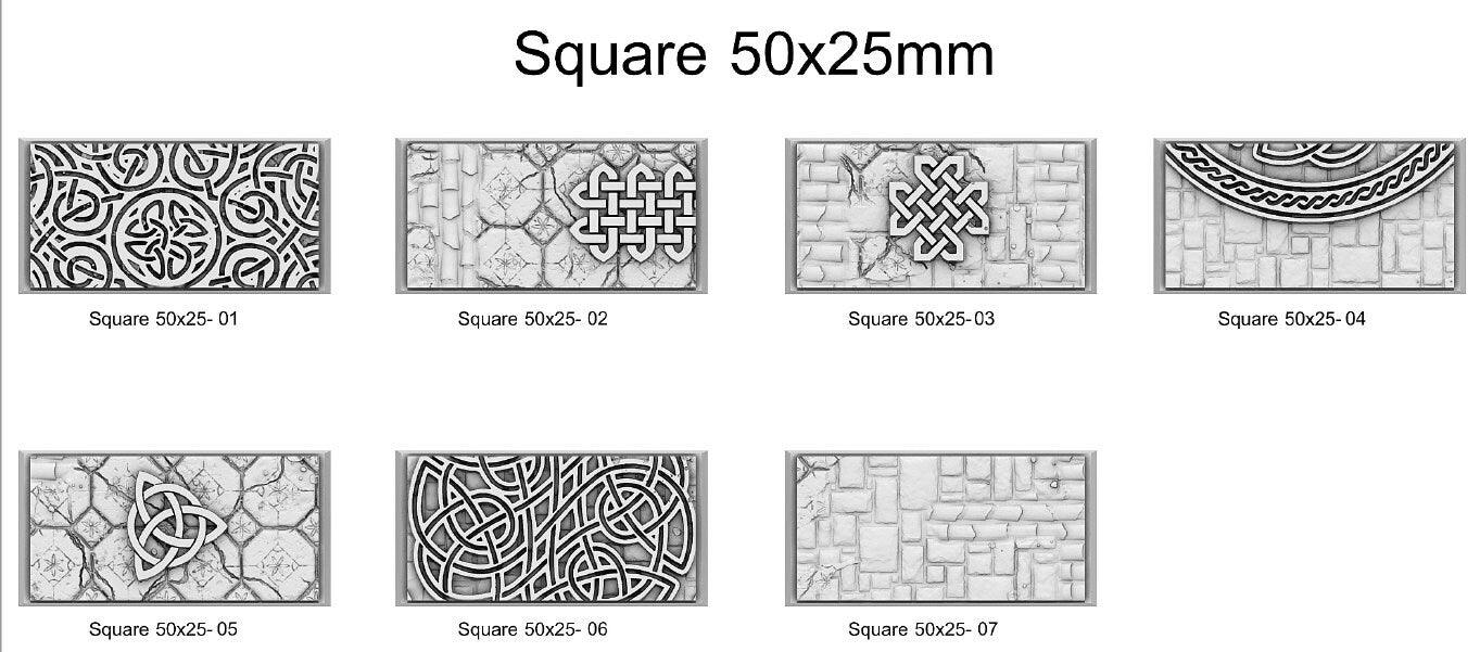 Resin Bases - Dwarf - Square