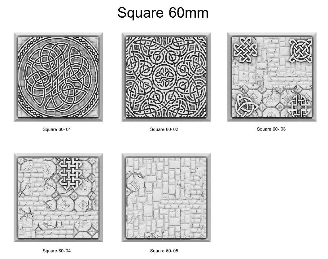 Resin Bases - Dwarf - Square