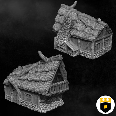 Northvakt - House with Balcony - Medieval Terrain - 3D Printed PLA Plastic