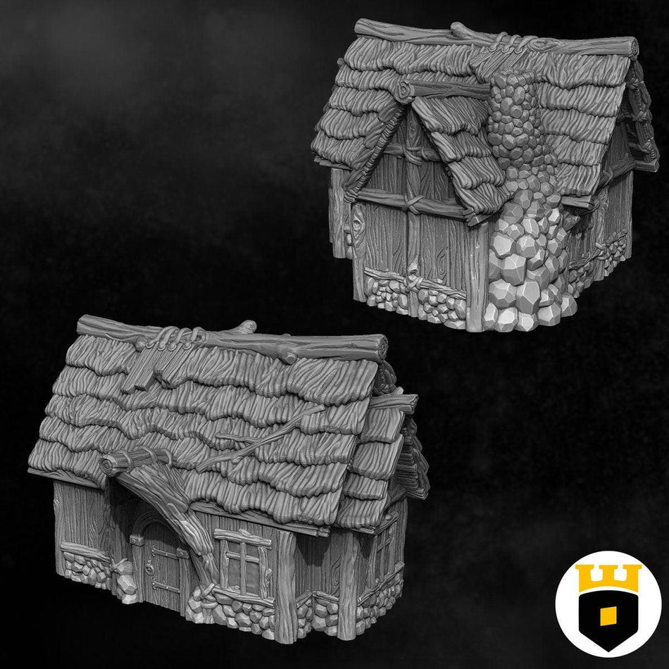 Northvakt - Small House - Medieval Terrain - 3D Printed PLA Plastic