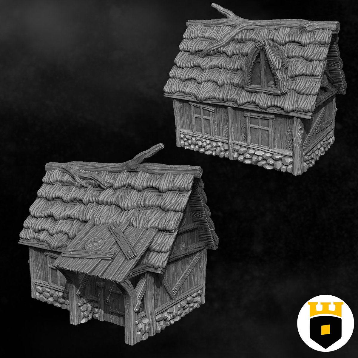 Northvakt - Tiny House - Medieval Terrain - 3D Printed PLA Plastic