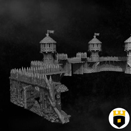 Northvakt - Modular Palisade - Medieval Terrain - 3D Printed PLA Plastic