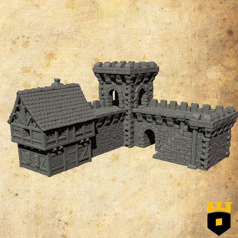 Easefare - Barracks - Medieval Terrain - 3D Printed PLA Plastic