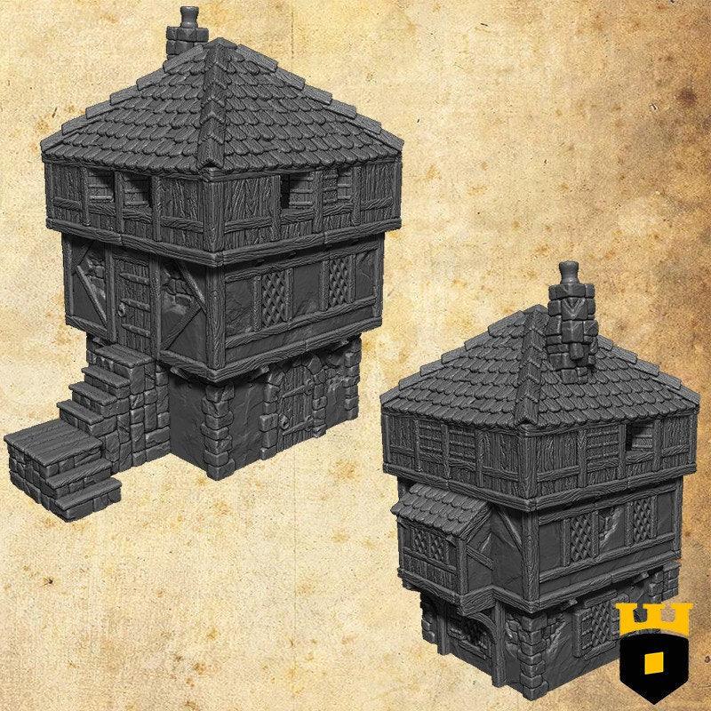 Easefare - Carpenter's House - Medieval Terrain - 3D Printed PLA Plastic