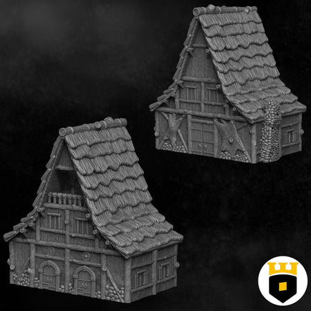 Northvakt - Guild House - Medieval Terrain - 3D Printed PLA Plastic