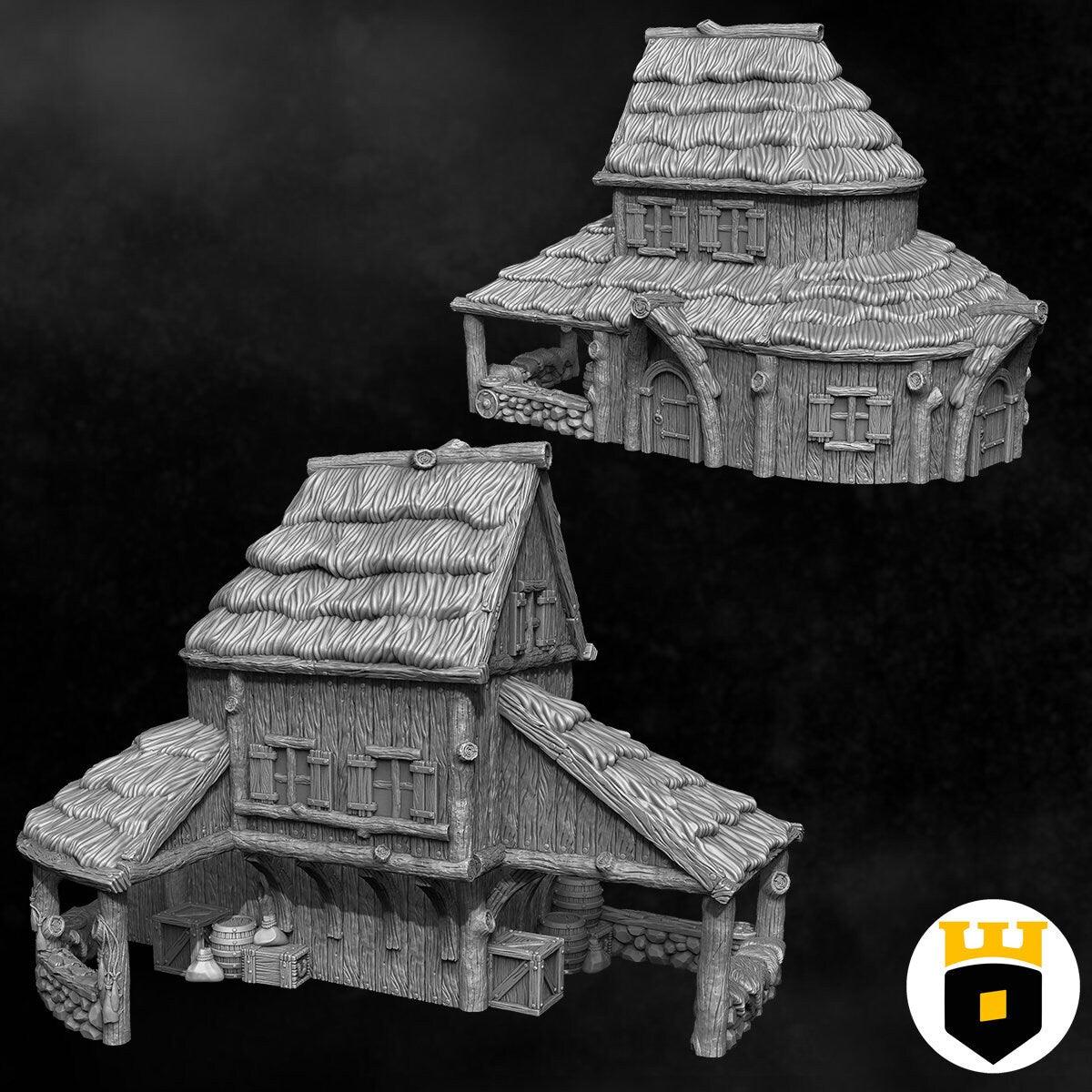 Northvakt - Market Building - Medieval Terrain - 3D Printed PLA Plastic