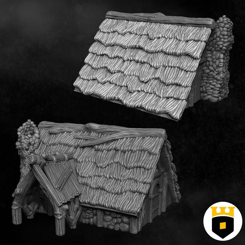 Northvakt - Small Country House - Medieval Terrain - 3D Printed PLA Plastic