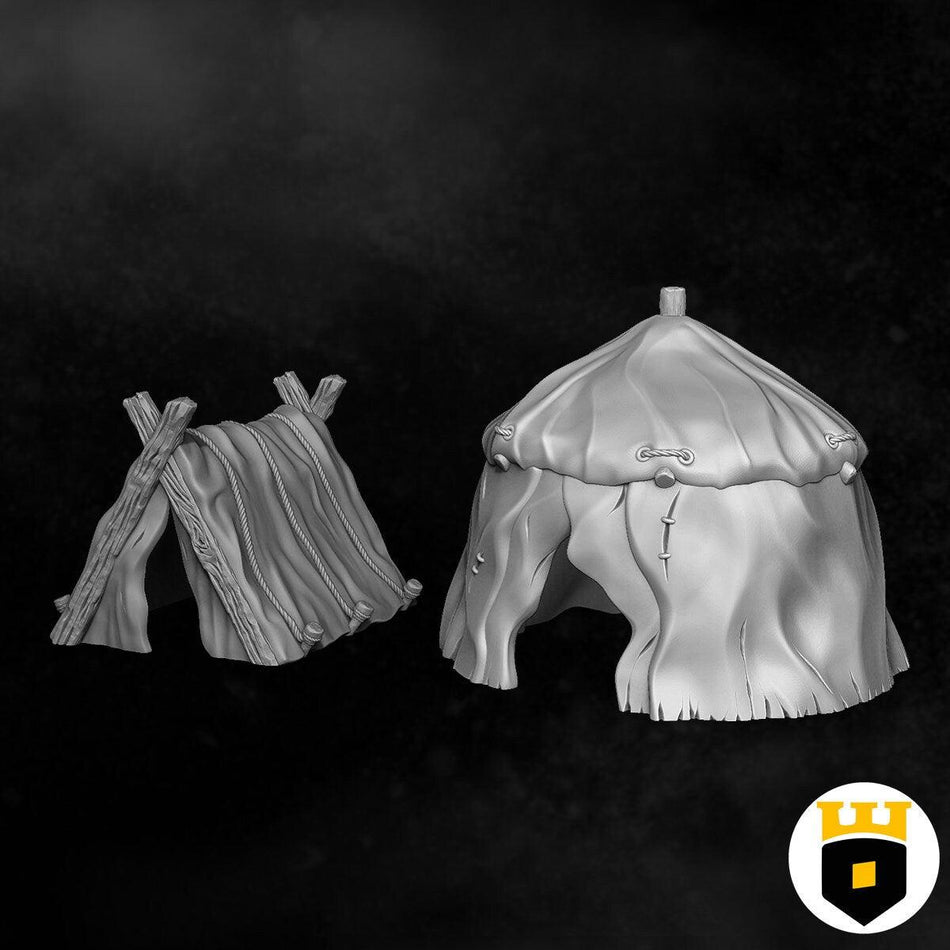 Northvakt - Tents - Medieval Terrain - 3D Printed PLA Plastic