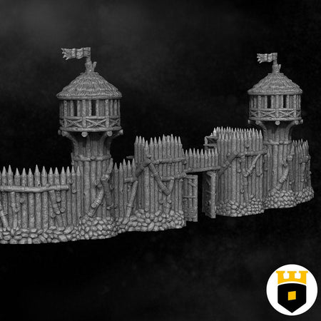 Northvakt - Modular Palisade - Medieval Terrain - 3D Printed PLA Plastic