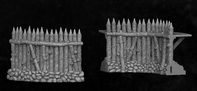 Northvakt - Modular Palisade - Medieval Terrain - 3D Printed PLA Plastic