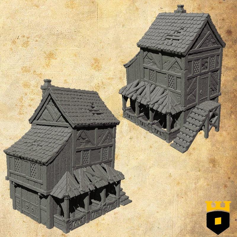 Easefare - Carpenter's House - Medieval Terrain - 3D Printed PLA Plastic