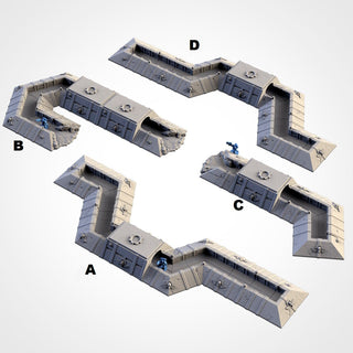 Modular Trench Terrain - Sci Fi Bunker & Defensive Line System for 28mm Wargaming and Tabletop RPGs - Txarli Factory