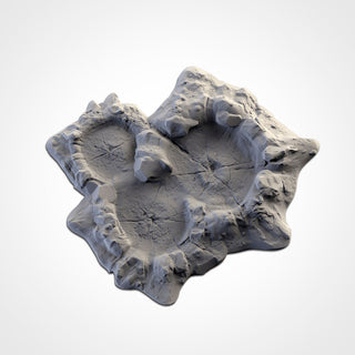 Blast Crater Terrain - Sci Fi Tabletop Scatter Terrain for 28mm Wargaming & RPGs - Modular Battlefield Craters - Txarli Factory