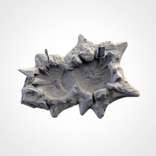 Blast Crater Terrain - Sci Fi Tabletop Scatter Terrain for 28mm Wargaming & RPGs - Modular Battlefield Craters - Txarli Factory