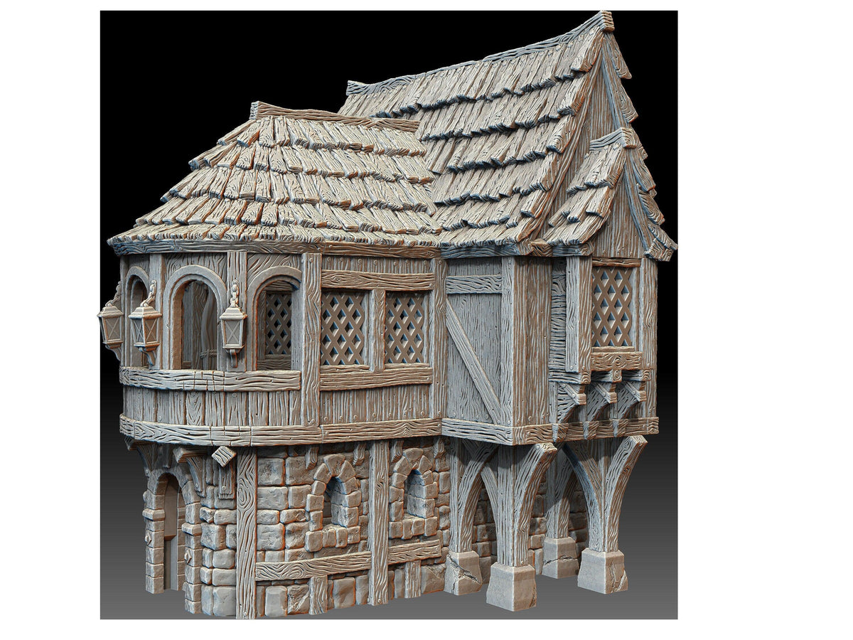 Leichheim - Commoners House - Medieval Terrain - 3D Printed PLA Plastic