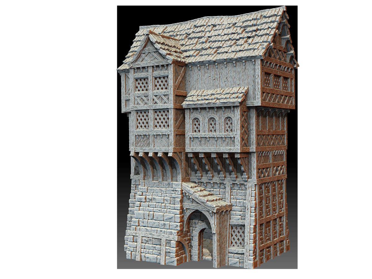 Leichheim - Commoners Greathouse - Medieval Terrain - 3D Printed PLA Plastic