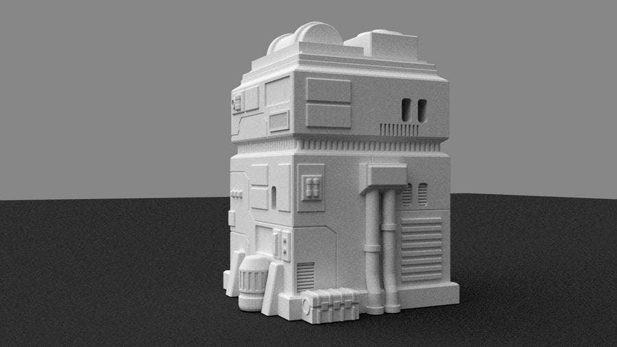 Government Building - Corvus Games Terrain - 3D Printed PLA Plastic