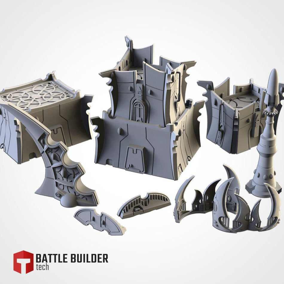 Space Elves - Scifi Terrain - 3D Printed PLA Plastic