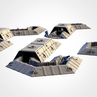 Modular Trench Terrain - Sci Fi Bunker & Defensive Line System for 28mm Wargaming and Tabletop RPGs - Txarli Factory