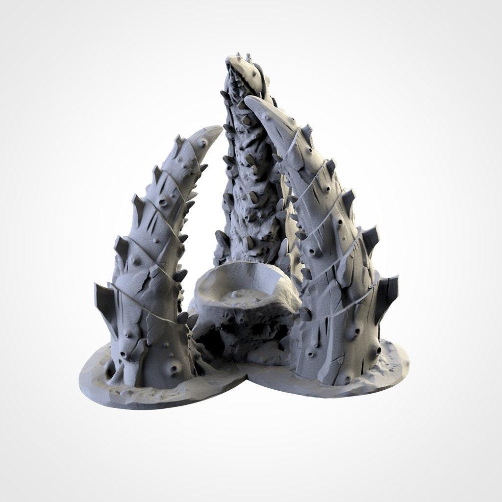 Alien Bioterrain - Scifi Terrain - 3D Printed PLA Plastic