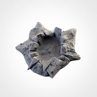 Blast Crater Terrain - Sci Fi Tabletop Scatter Terrain for 28mm Wargaming & RPGs - Modular Battlefield Craters - Txarli Factory