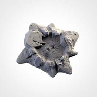 Blast Crater Terrain - Sci Fi Tabletop Scatter Terrain for 28mm Wargaming & RPGs - Modular Battlefield Craters - Txarli Factory