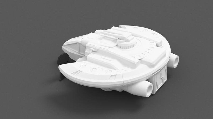 Bounty Hunters Ship - Corvus Games Terrain - 3D Printed PLA Plastic