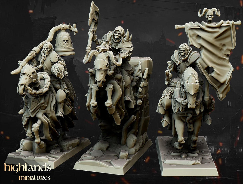 Undead Dark Knight Command - Highlands Miniatures