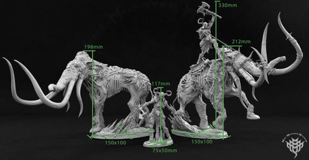 Undead Mammoth with Rider Option - Glacial Depths - Mini Monster Mayhem