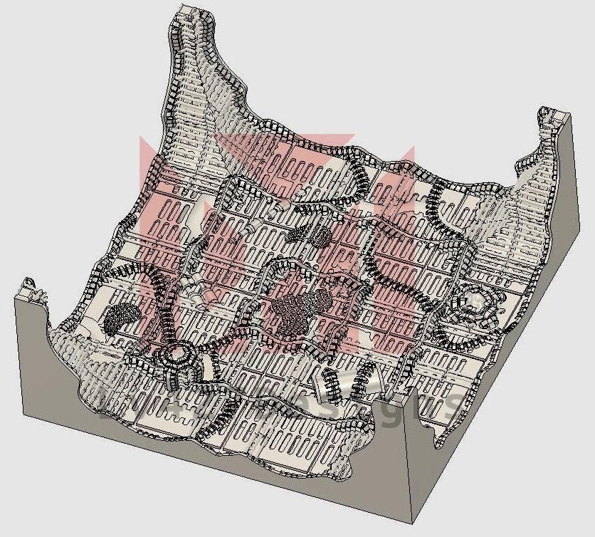 Hive Tunnel 4-Way Intersection - Style 2 - LV-427 Designs