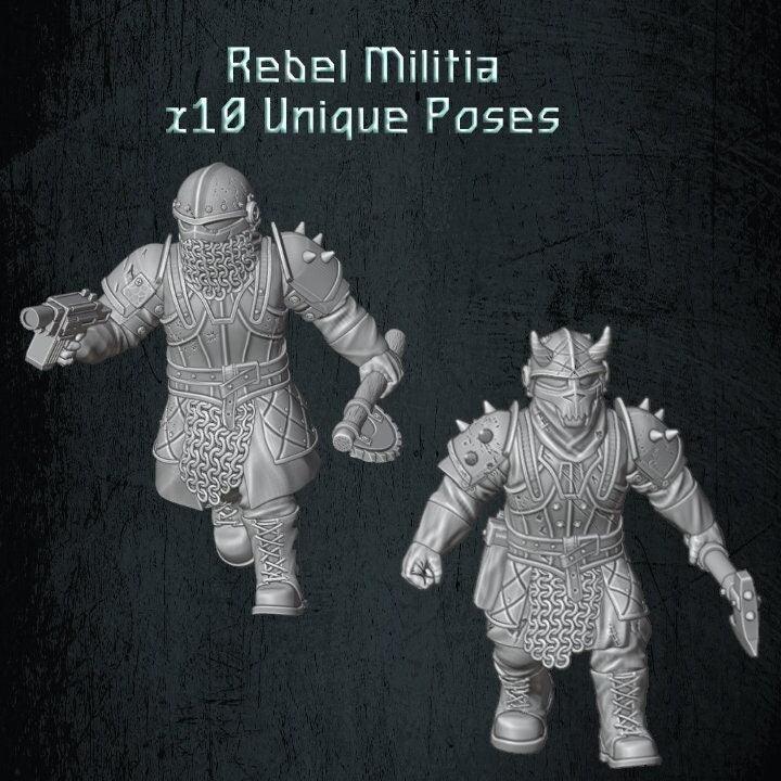 Solaryn Dragoon Rebel Militia - Quartermaster 3D