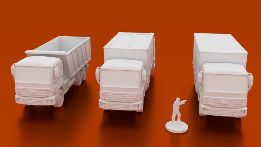 Flatbed Truck - Corvus Games Terrain - 3D Printed PLA Plastic