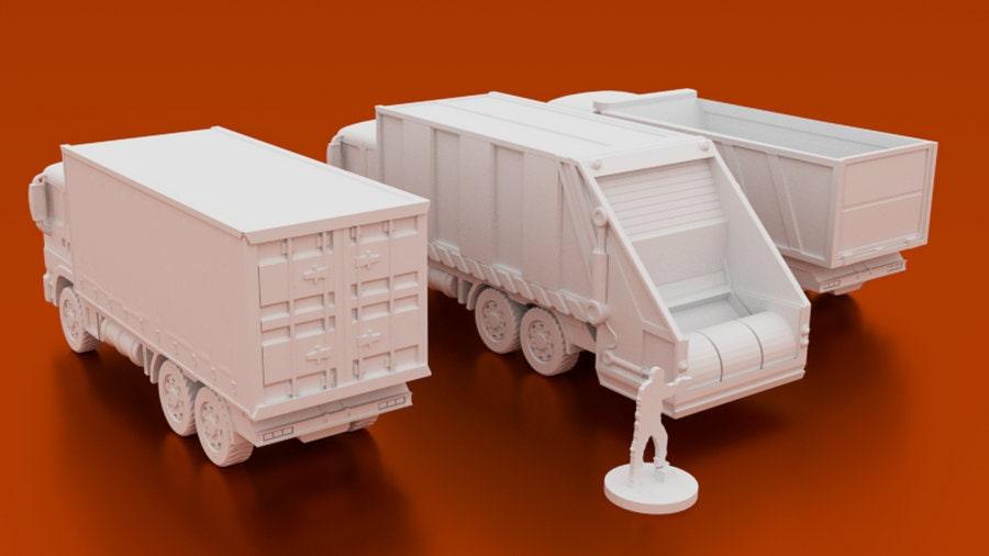 Flatbed Truck - Corvus Games Terrain - 3D Printed PLA Plastic