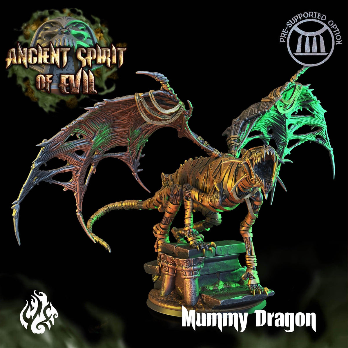 Mummy Dragon - Ancient Spirit of Evil - Crippled God Foundry