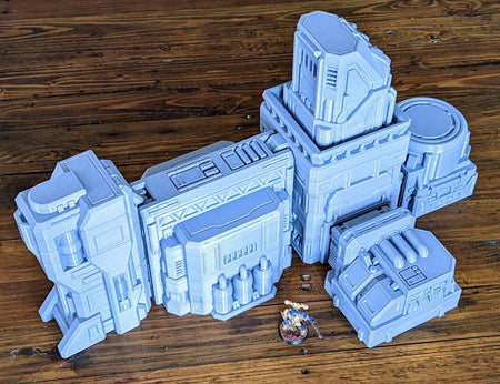 District 0012 - Power Plant - SciFi Terrain - 3D Printed PLA Plastic