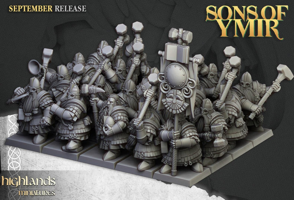 Dwarf Kingsguard - Sons of Ymir - Highlands Miniatures