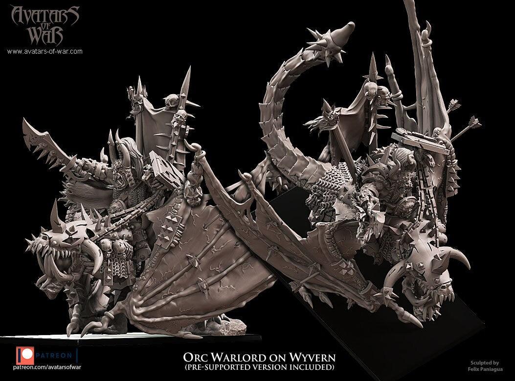 Orc Warlord on Wyvern - Avatars of War