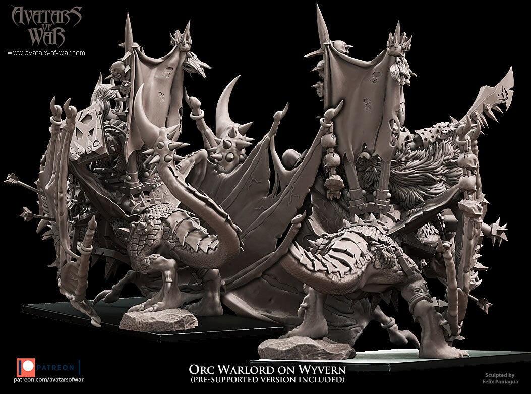 Orc Warlord on Wyvern - Avatars of War