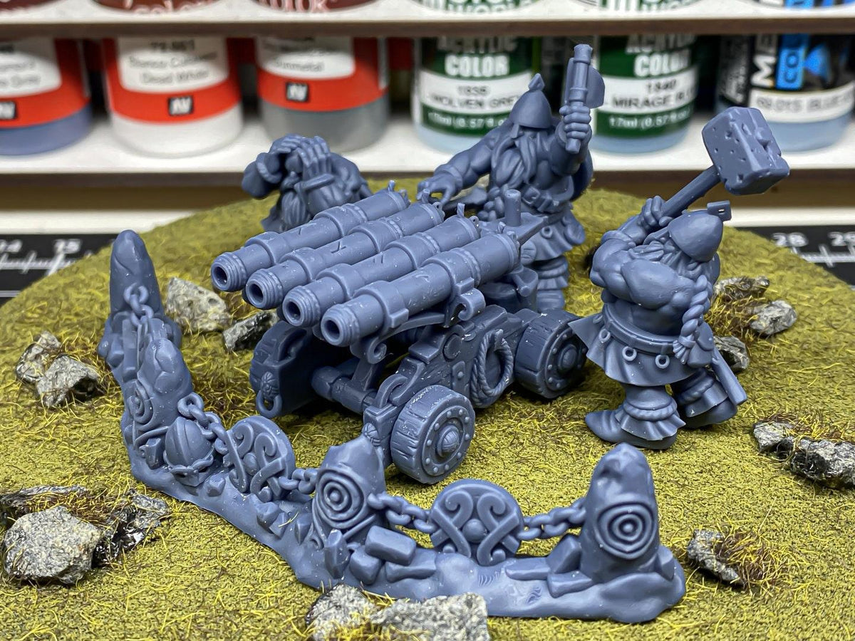 Dwarf Organ Gun - Sons of Ymir - Highlands Miniatures