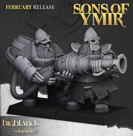 Dwarf Firespitters - Sons of Ymir - Highlands Miniatures