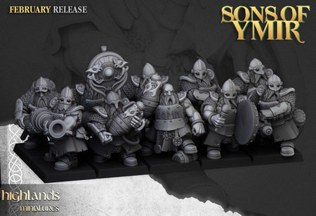 Dwarf Firespitters - Sons of Ymir - Highlands Miniatures