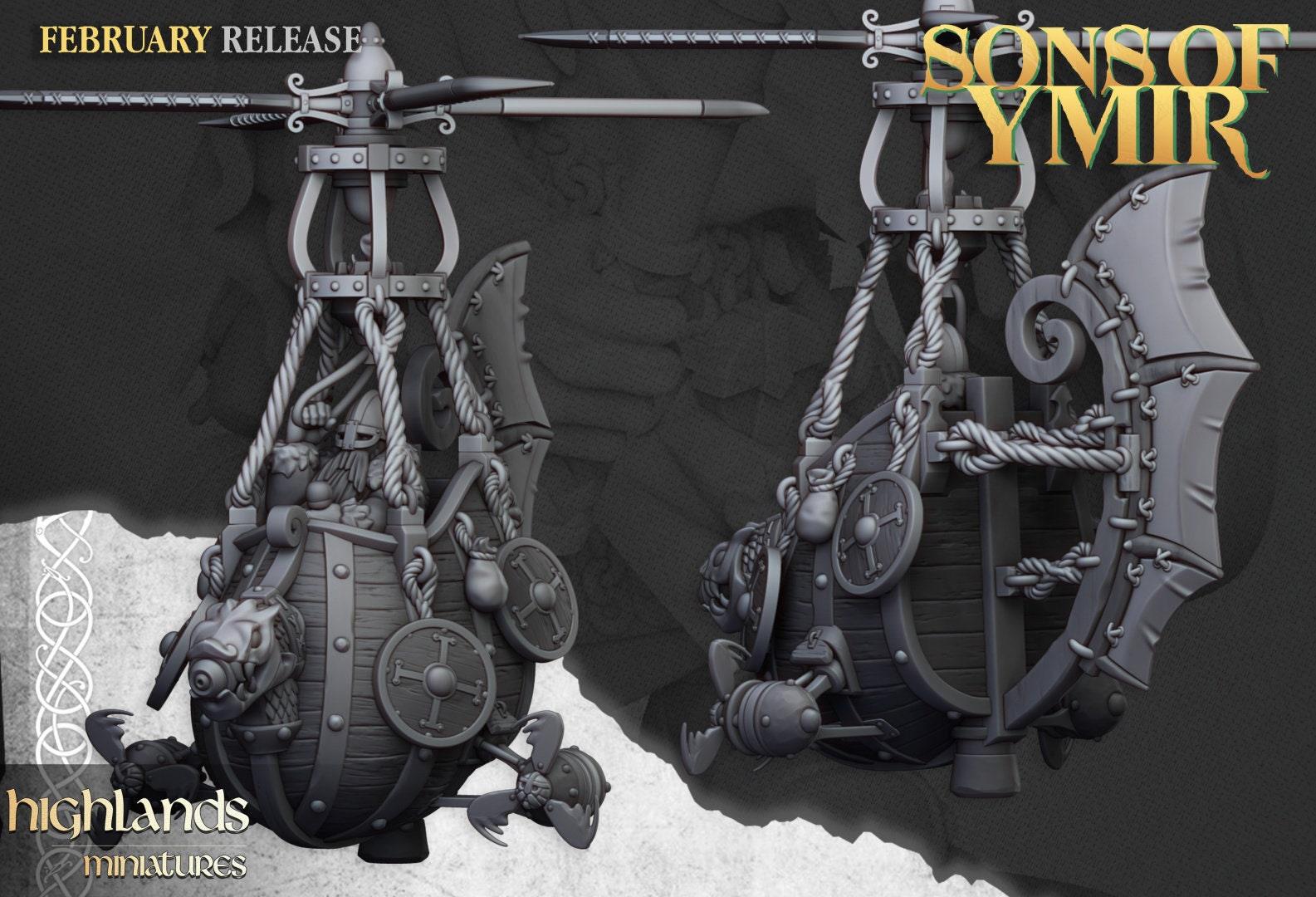 Dwarven Flying Machines - Sons of Ymir - Highlands Miniatures