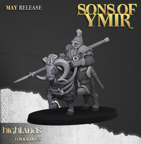 Mounted Dwarves - Sons of Ymir - Highlands Miniatures