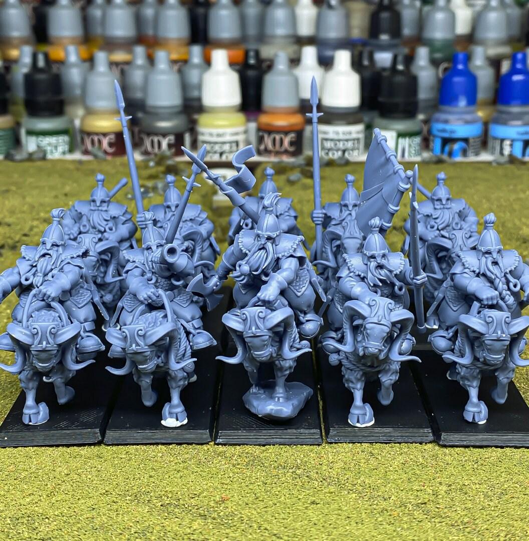 Mounted Dwarves - Sons of Ymir - Highlands Miniatures