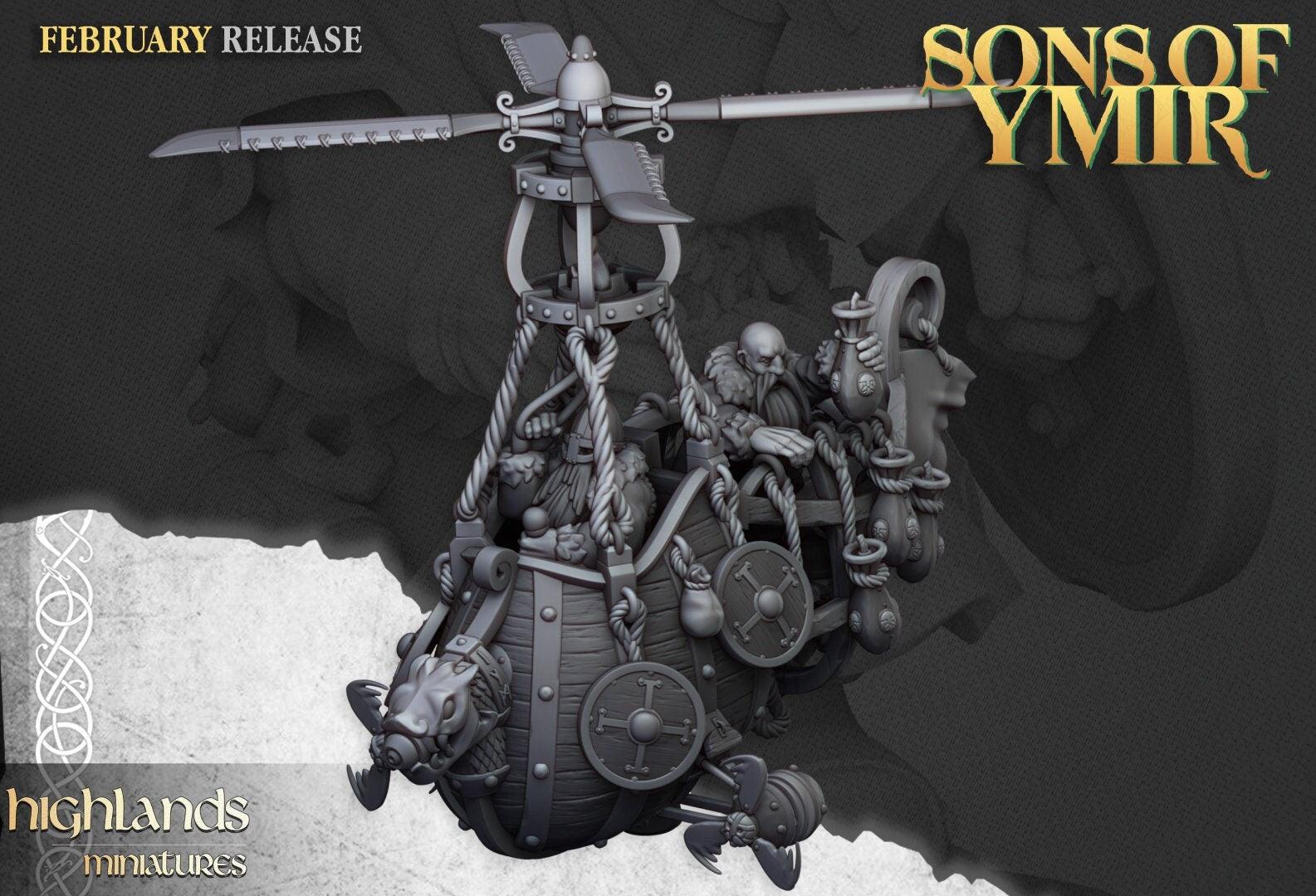 Dwarven Flying Machines - Sons of Ymir - Highlands Miniatures