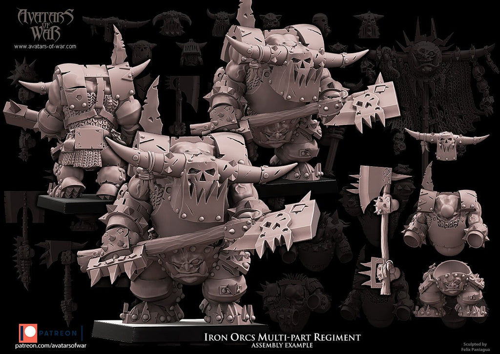 Modular Iron Orc Warrior Regiment - Avatars of War